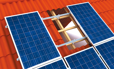 Sistema de montaje de techo de tejas solares