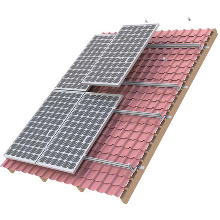 Sistema de montaje de techo de tejas solares