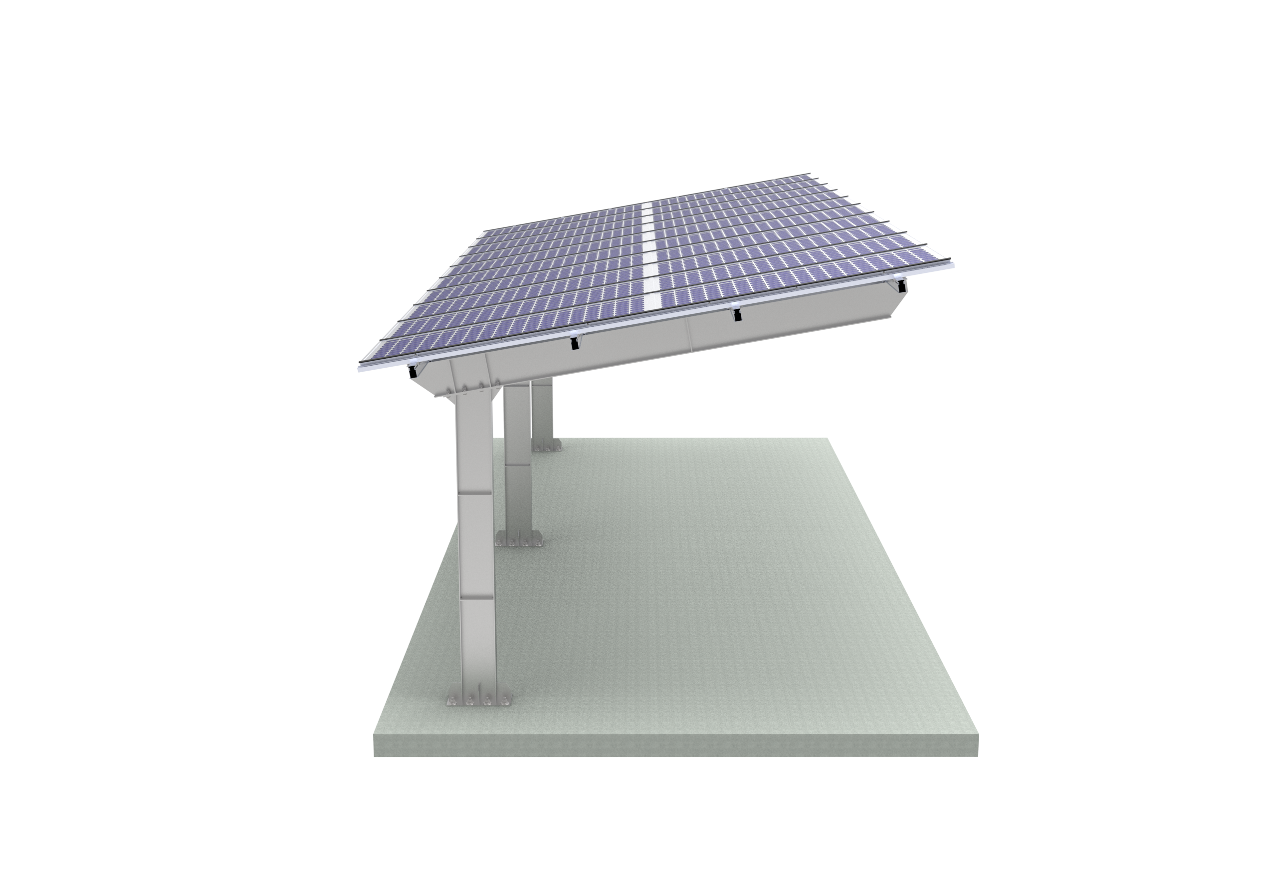 Solar carport mounting system