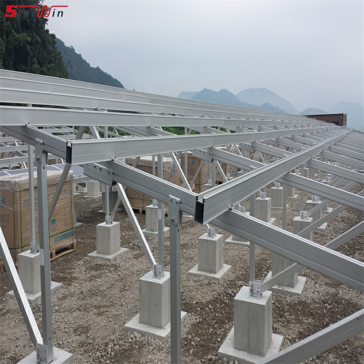 concrete ballast ground solar mount structures