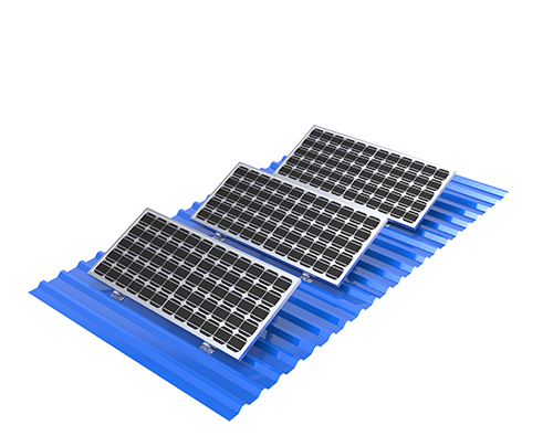 supports de montage solaire réglables pour toiture métallique