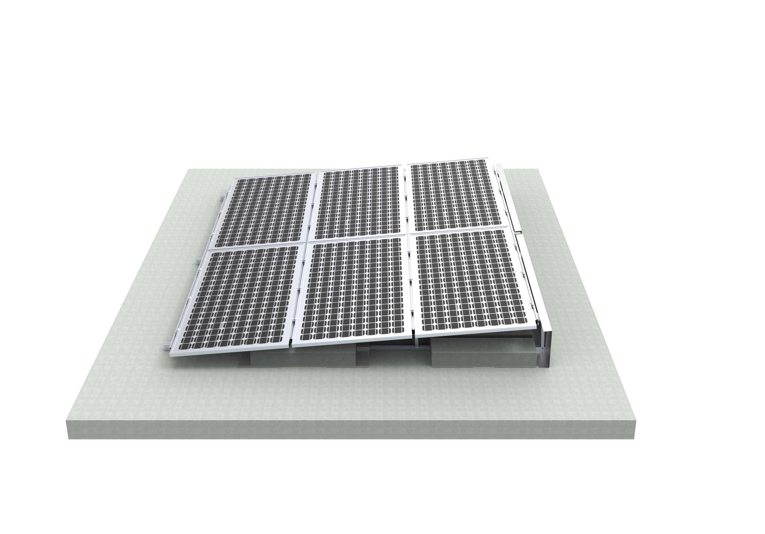 Giá đỡ hình tam giác cho hệ thống quang điện mái bằng