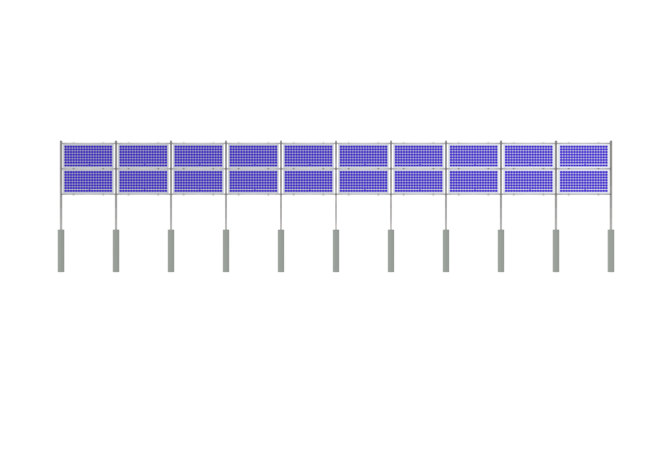 Vertical solar mounting structures