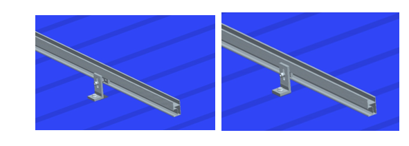 Aluminum metal roof solar mount