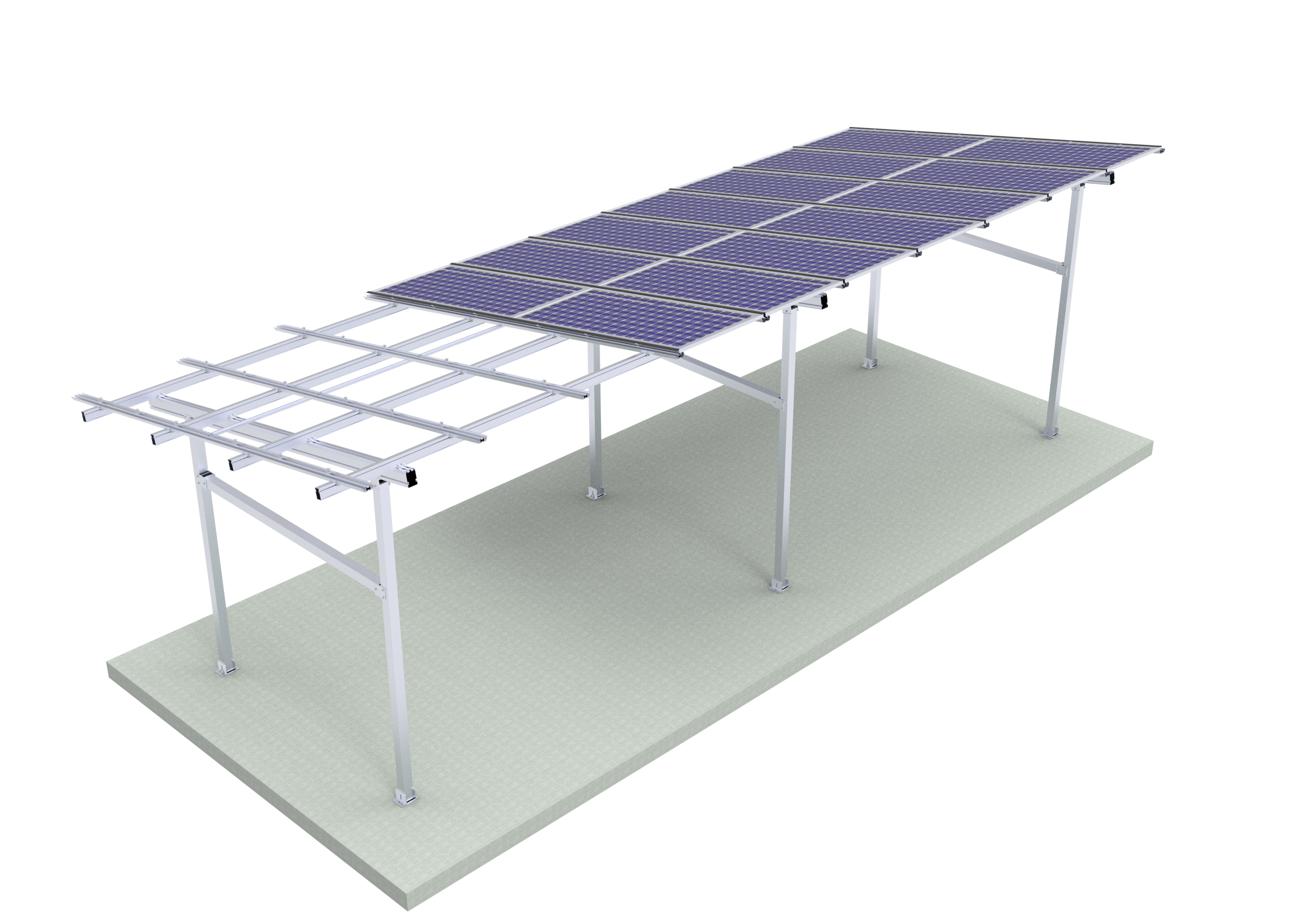 Aluminum Solar Carport Mounting System