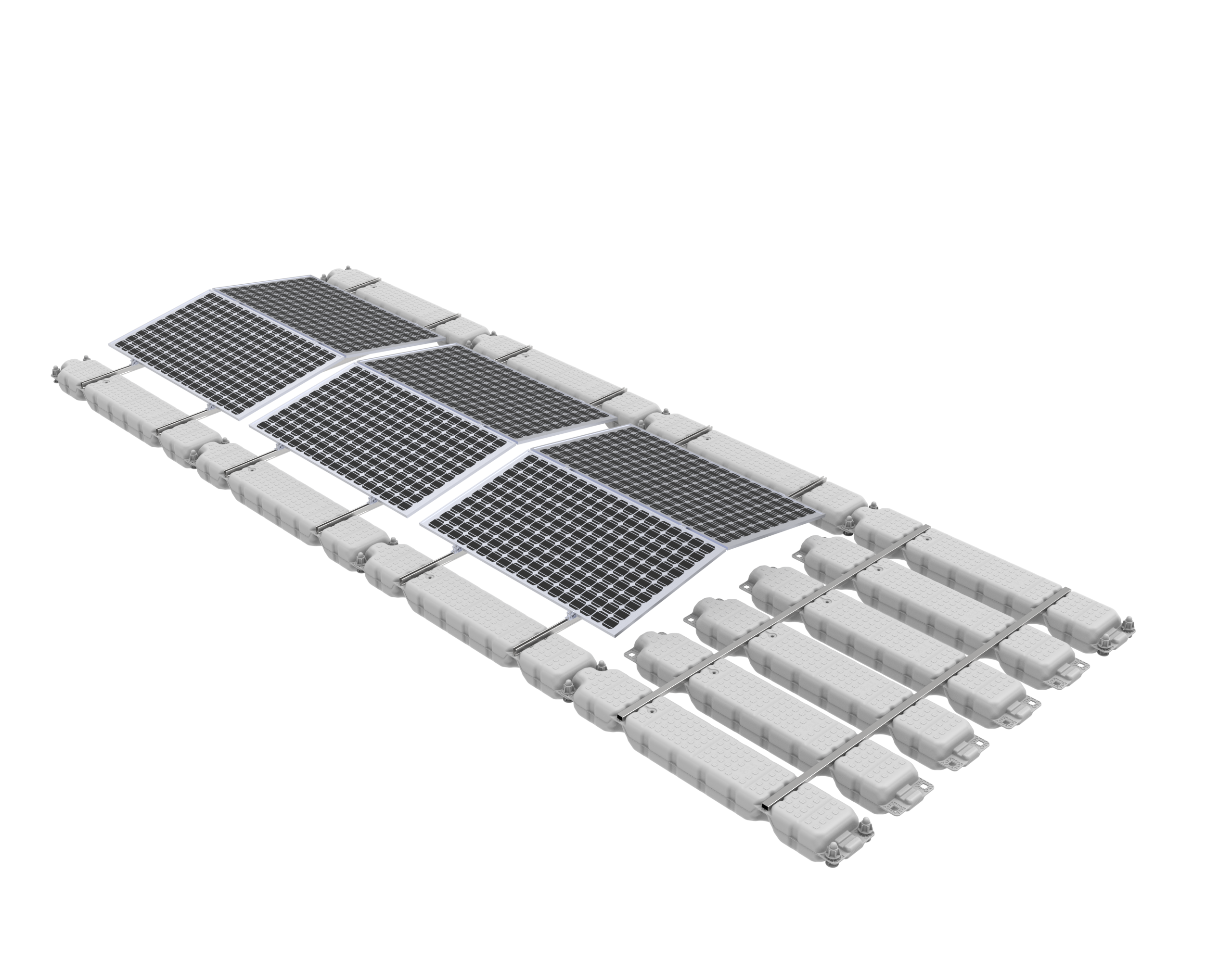 Sistema de montagem solar flutuante: maximize a energia solar em superfícies aquáticas.