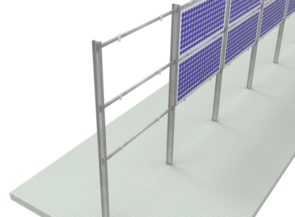 Sistema de montagem solar vertical
