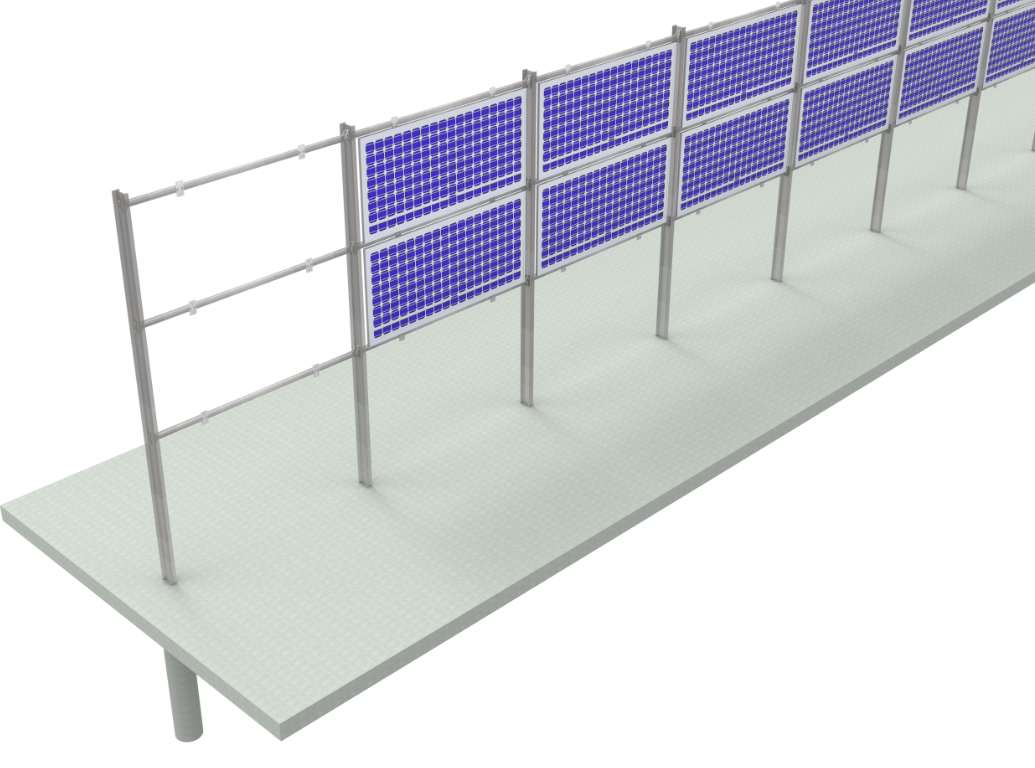 Sistema de montagem solar vertical