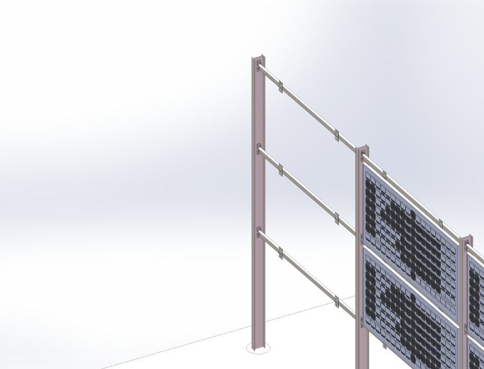 Sistema de montagem solar vertical