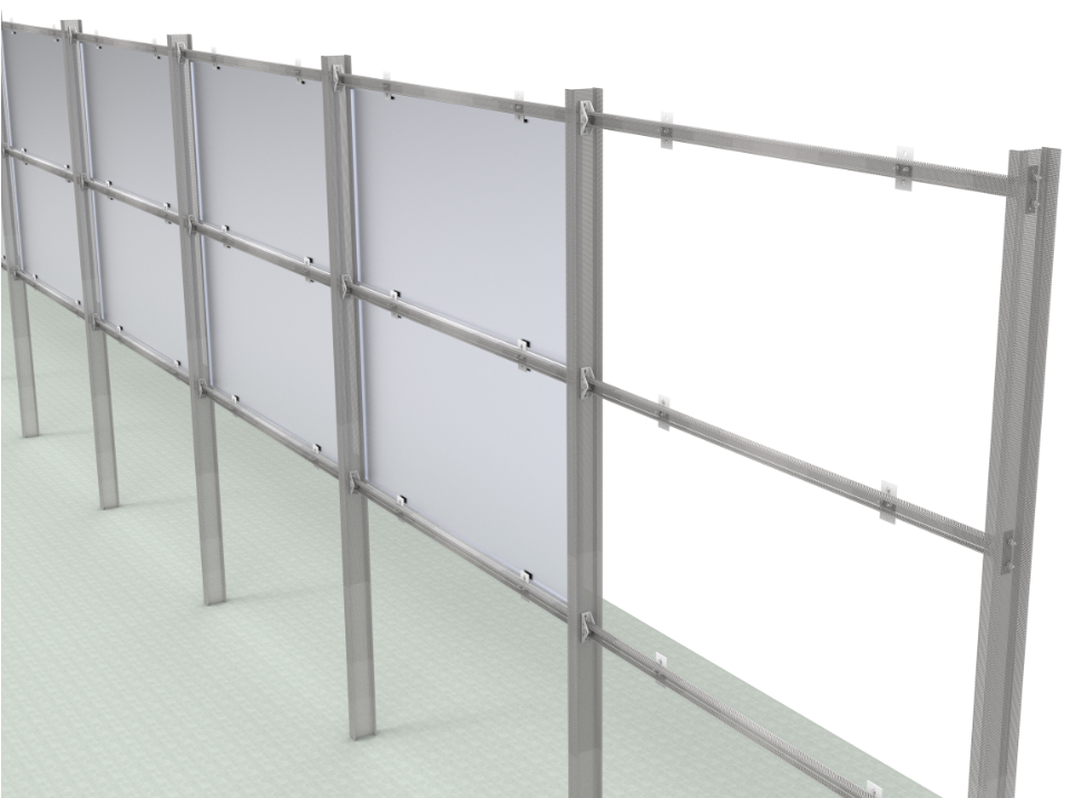 Sistema de montagem solar vertical