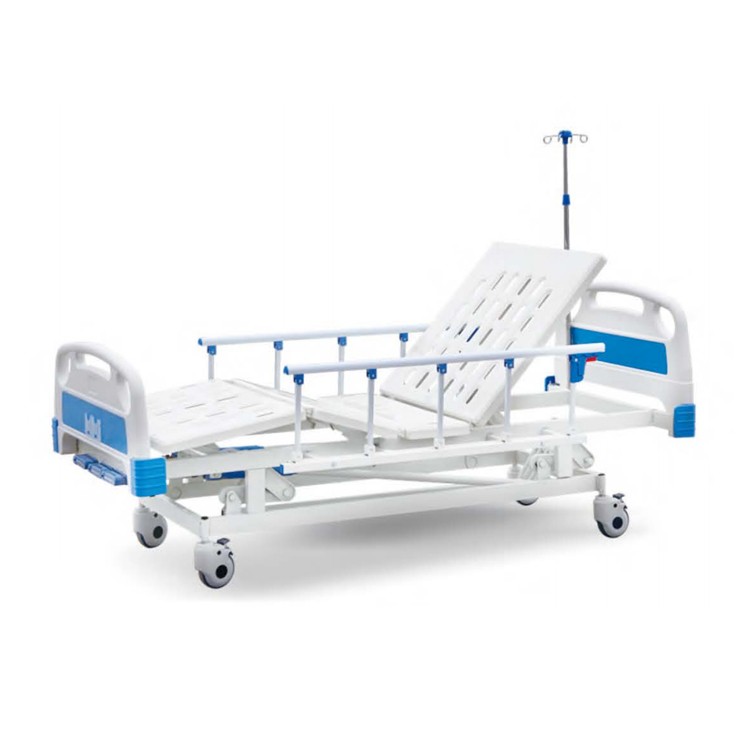 3 Crank Adjustable Manual Hospital Bed For Sale