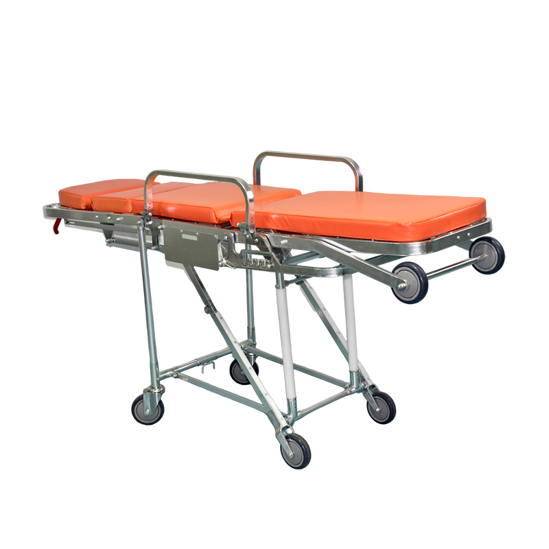 Hospital Emergency Folding Wheeled Ambulance Stretcher