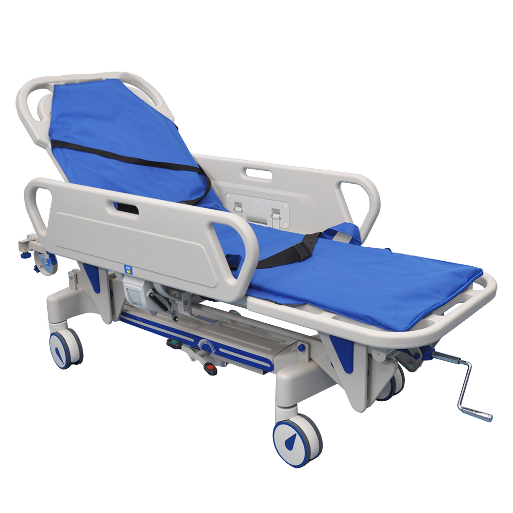 Carro de transporte de pacientes ABS para sala de emergencias del hospital