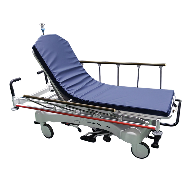 Carro de camilla de transporte de pacientes hidráulico de lujo para hospital