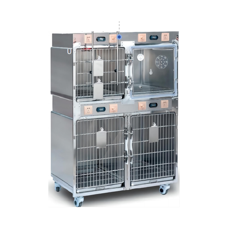 HW-VC004 Stainless Steel Pet Hospital Infrared Therapy Cage