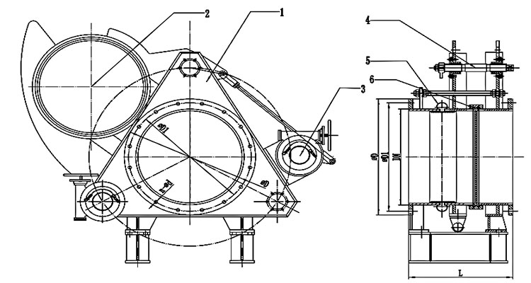 Fan shaped blind valve