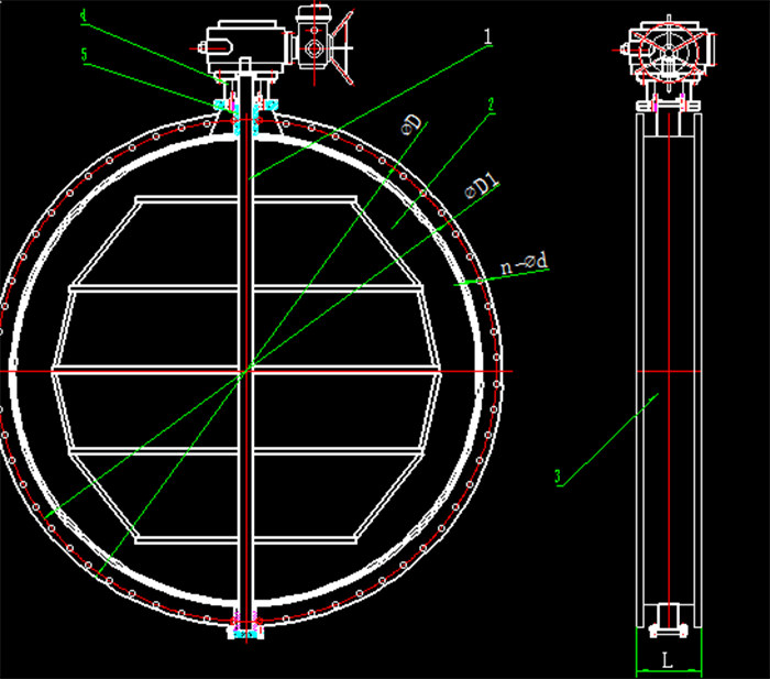 electric Aeration Ventilation Butterfly Valve