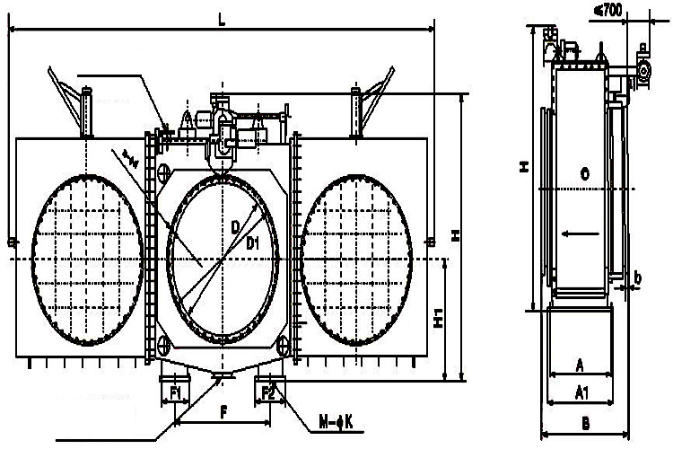 Electric Blind valve Slide damper closed type