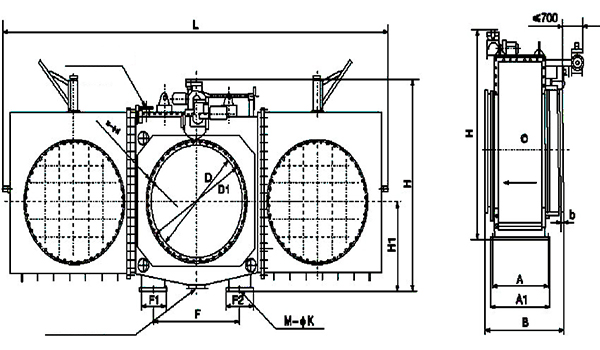 electric actuated blind plate valve