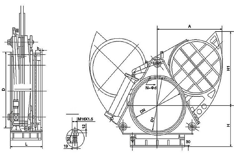 supapă placă orb în formă de ventilator