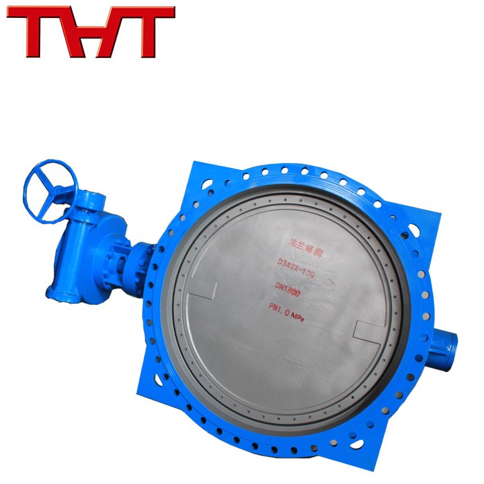 Large Size Double Flange Worm Butterfly Valve