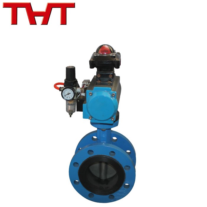 Pneumatic Actuator Double Flanged Butterfly Valve