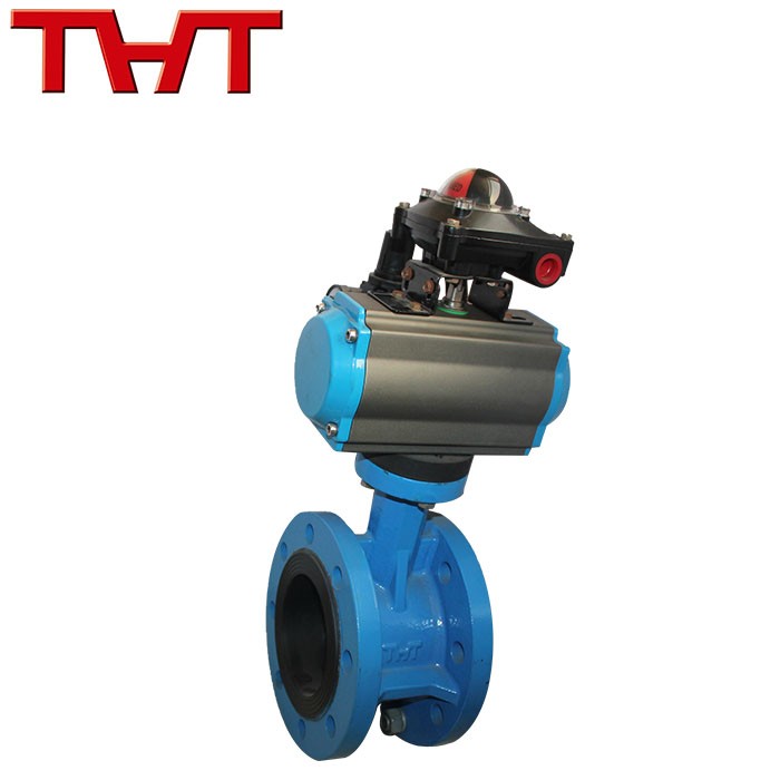 Pneumatic Actuator Double Flanged Butterfly Valve