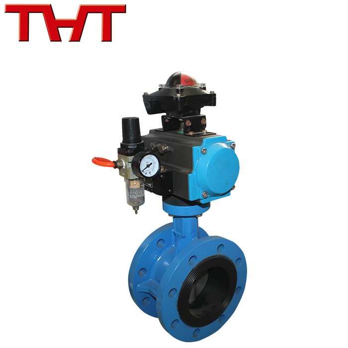 Pneumatic Actuator Double Flanged Butterfly Valve