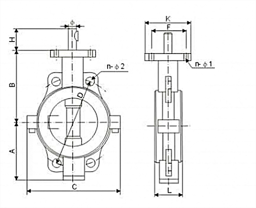 Wafer Style Butterfly Valve