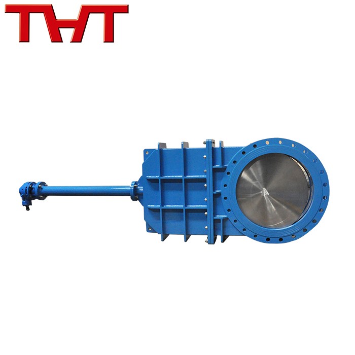 bevel gear flange connection knife gate valve