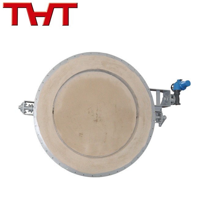 DN2800 high temperature round Refractory Lined Damper Valve