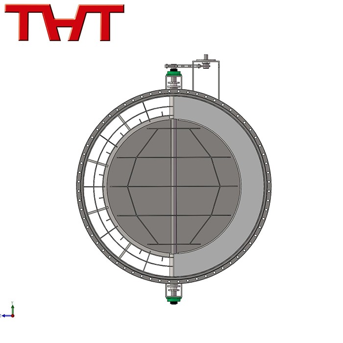 DN2800 high temperature round Refractory Lined Damper Valve