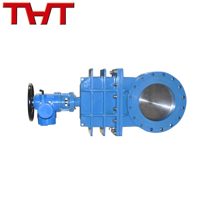 electric actuated PN16 flange connection knife gate valve