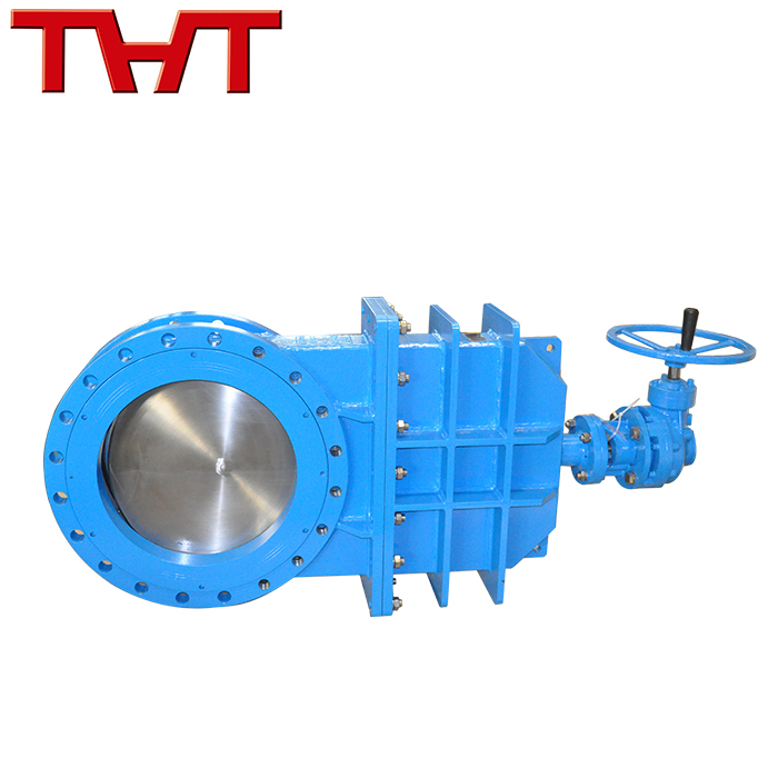 bevel gear flange connection knife gate valve