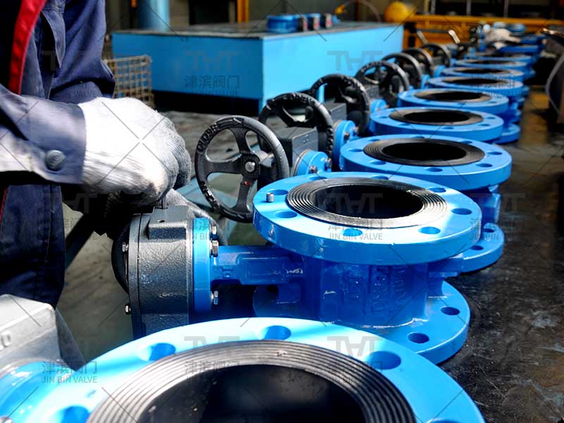 Manual center line flanged butterfly valve