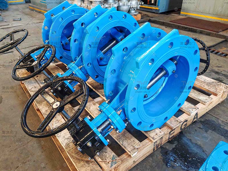 Flanged double eccentric butterfly valve shipped smoothly