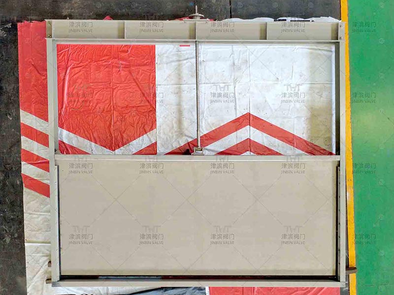 Op maat gemaakte 4040×1600 Q235B elektrische schuifafsluiter met grote diameter