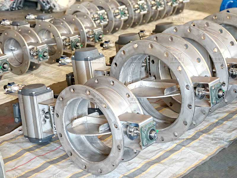 Pneumatische Flanschluftklappen, Schüttgutversand, Ausführungen aus Kohlenstoffstahl
