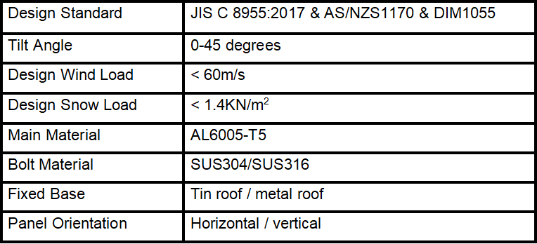 structure solaire sur toit en béton