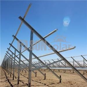 Système de montage au sol solaire en acier galvanisé