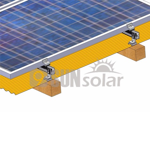 Solar Roof Mounting System Paralleled On Tin Roof