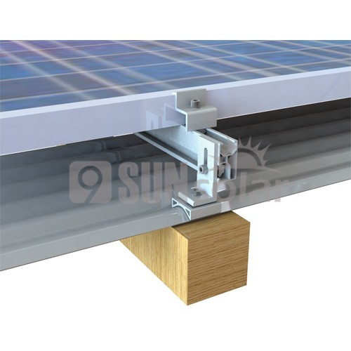 Aluminium L Foot Height 250mm On Tin Roof