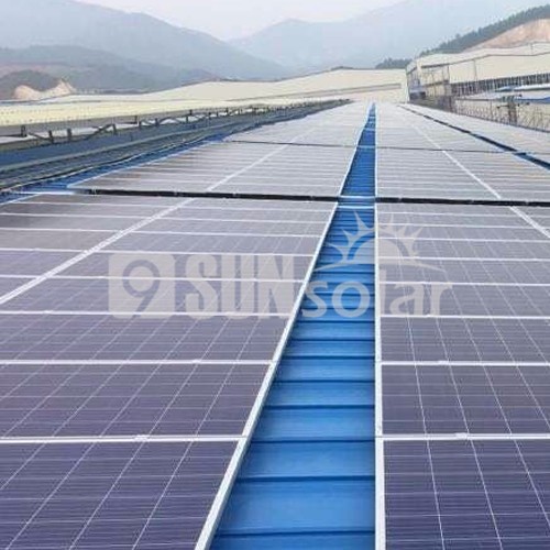 Sistema de montagem de telhado solar paralelo a telhado de zinco