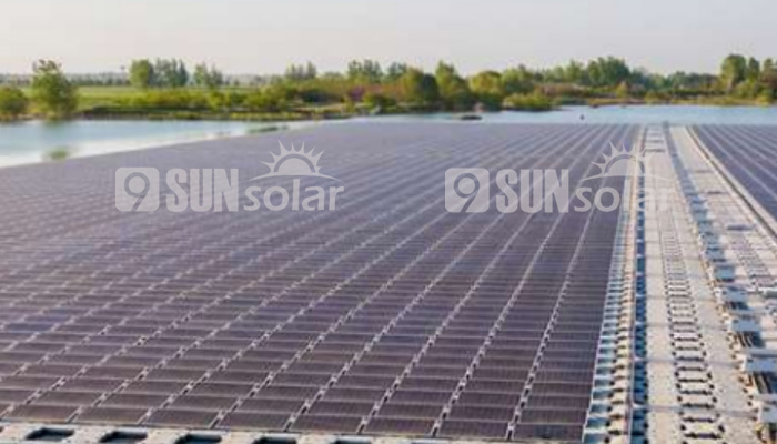 Solar water floating panels system