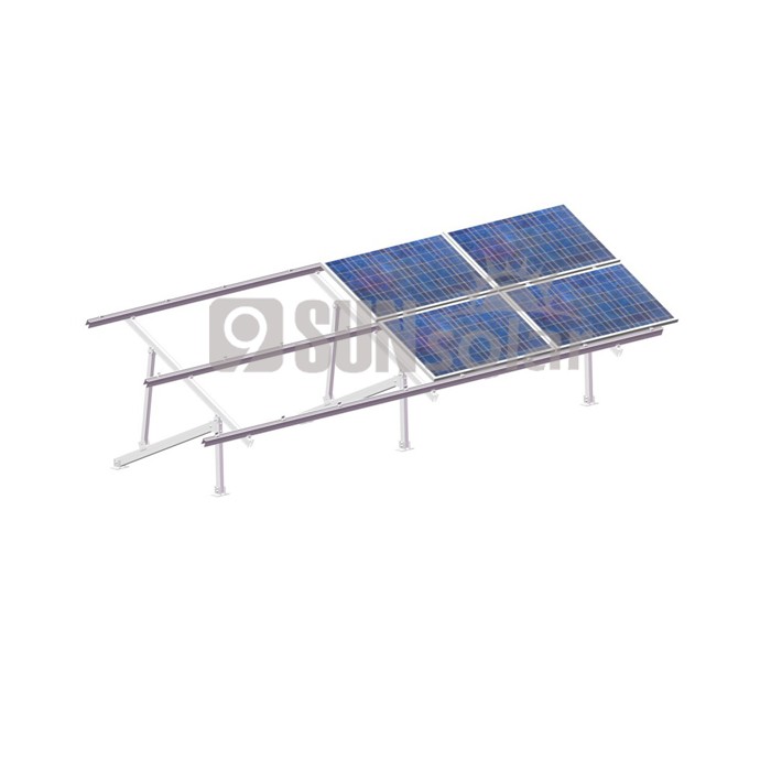 Sistema de montagem solar ajustável no solo