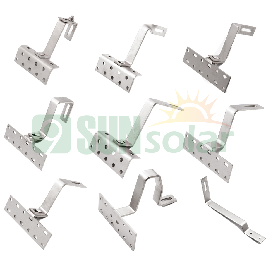 good price solar roof hooks for tiles roof solar plane mount