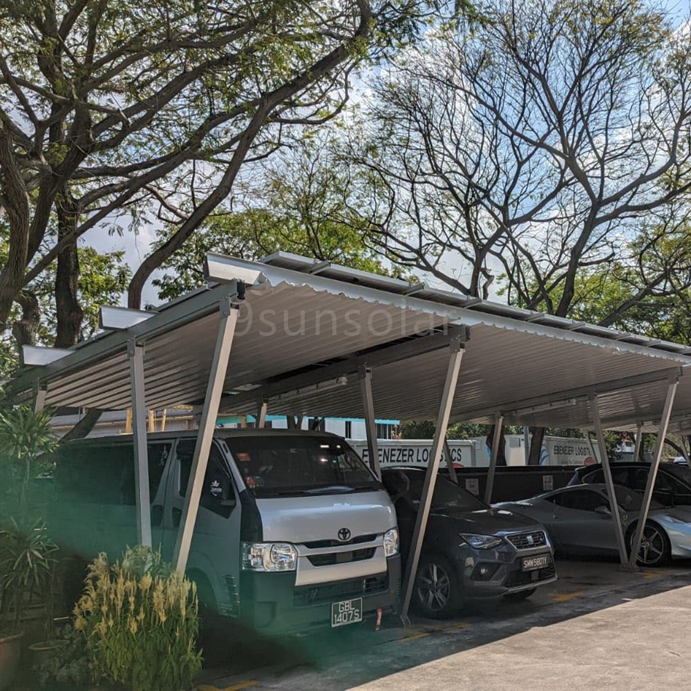 steel or aluminium solar carport mount racking for 40 panels