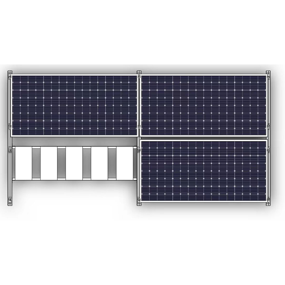 flat roof ballasted solar racking for solar pv mounting systems