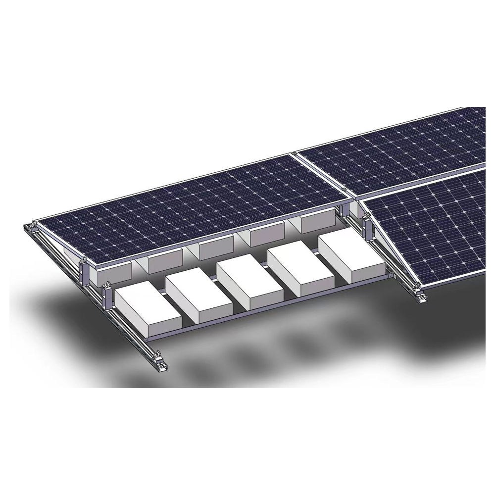 flat roof ballasted solar racking for solar pv mounting systems