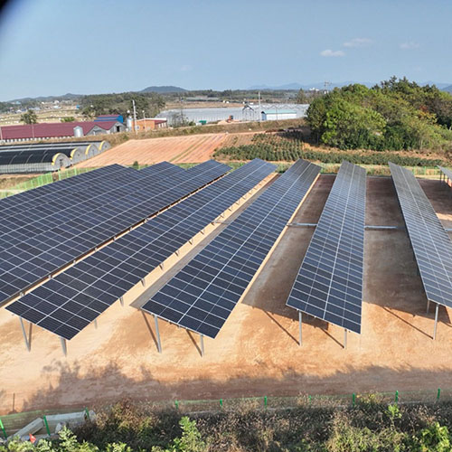 Sistema di scaffalatura solare a terra da 10 kw per impianto solare fotovoltaico